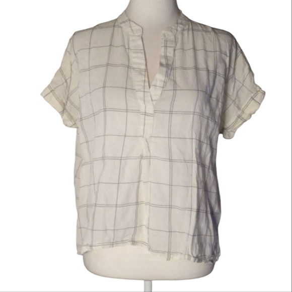 Madewell Lakeline Popover Shirts in Lakeline Jacquard Windowpane Cotton Size XS - Picture 4 of 10